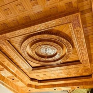 Trần Gỗ Pơ Mu Chạm Sen – Họa Tiết Tinh Tế