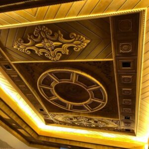 Trần Gỗ Pơ Mu Ghép Thanh – Phối Viền Hương Đẹp