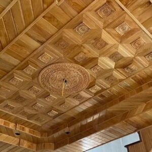 Trần Gỗ Hương Phối Chỉ Đen – Kiểu Cách Hiện Đại